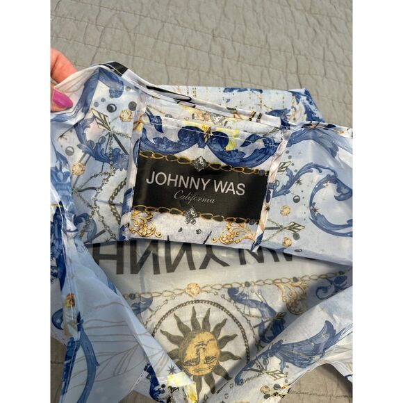 Johnny Was Floral Magnetic Closure Slim Multicolor Gift Box and Nylon Gift Bag - Picture 6 of 9